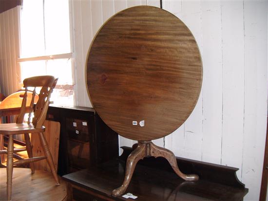 George III mahogany circular tea table